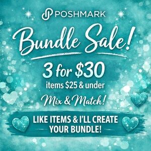 Bundle Sale! 3 for $30 Items $25 & Under